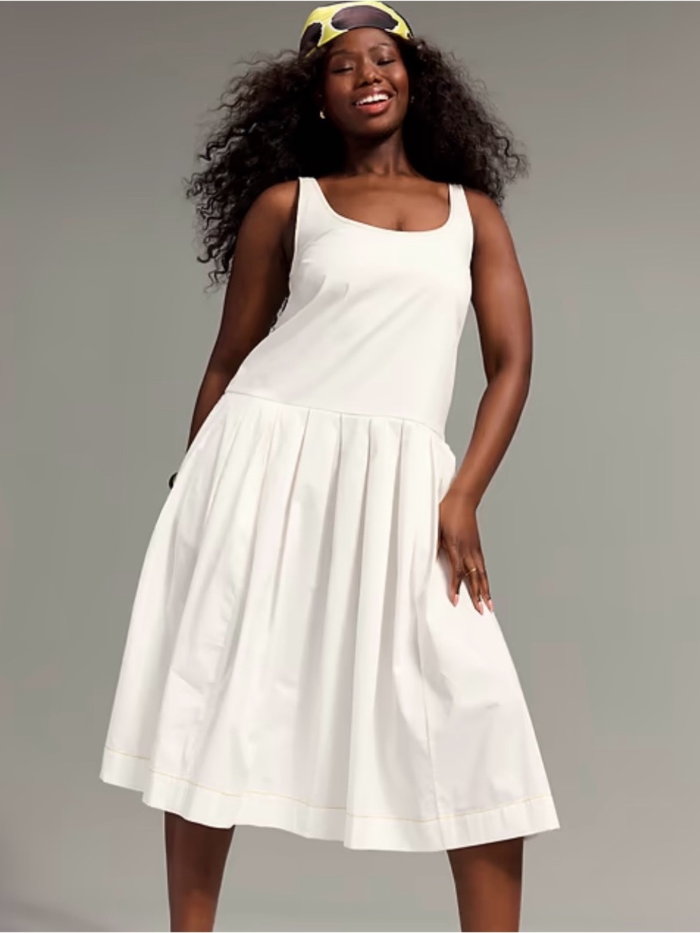 NWT - Old Navy x Christoper John Roberts White Pleated Midi Dress